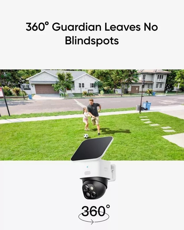 eufy SoloCam S3 Solar Wireless Security Camera 360°PTZ 3K Dual-Cam Night Vision gallery