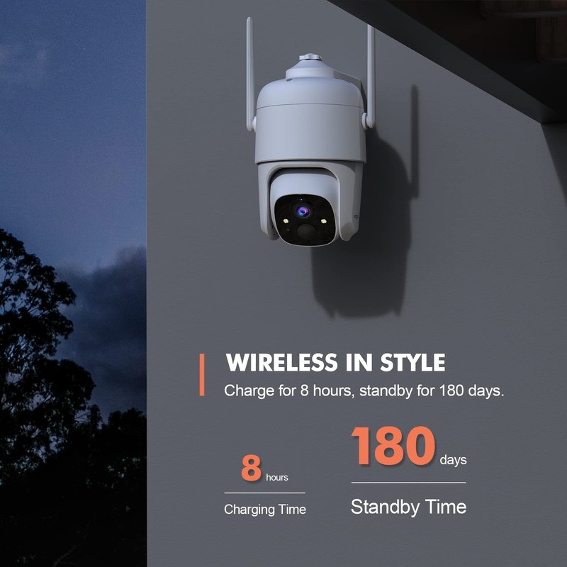 360° PTZ Security Camera Wireless Outdoor WiFi 2K gallery