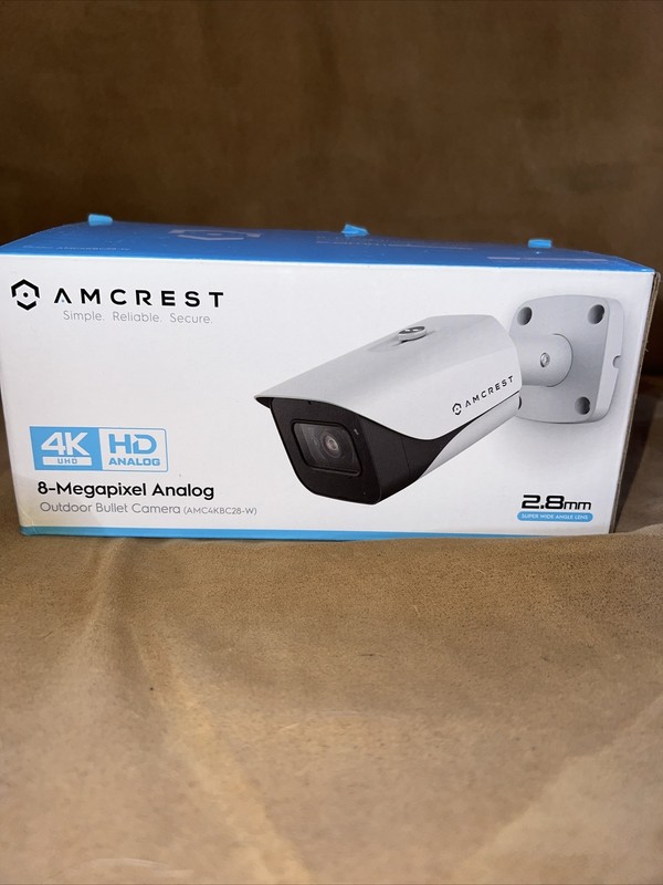 Amcrest ProHD 4K Bullet Security Camera, White – AMC4KBC28-W