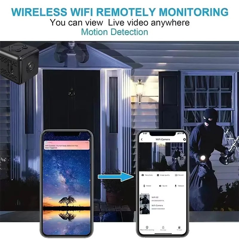 Mini Camera Wifi Home Security Cam Full HD 1080P Night Vision Audio Video gallery