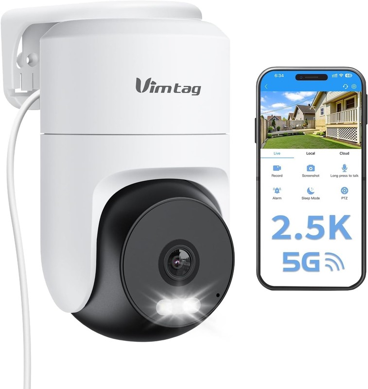 2.5K 4MP Outdoor Security Camera with 360° Pan/Tilt & Color Night Vision gallery