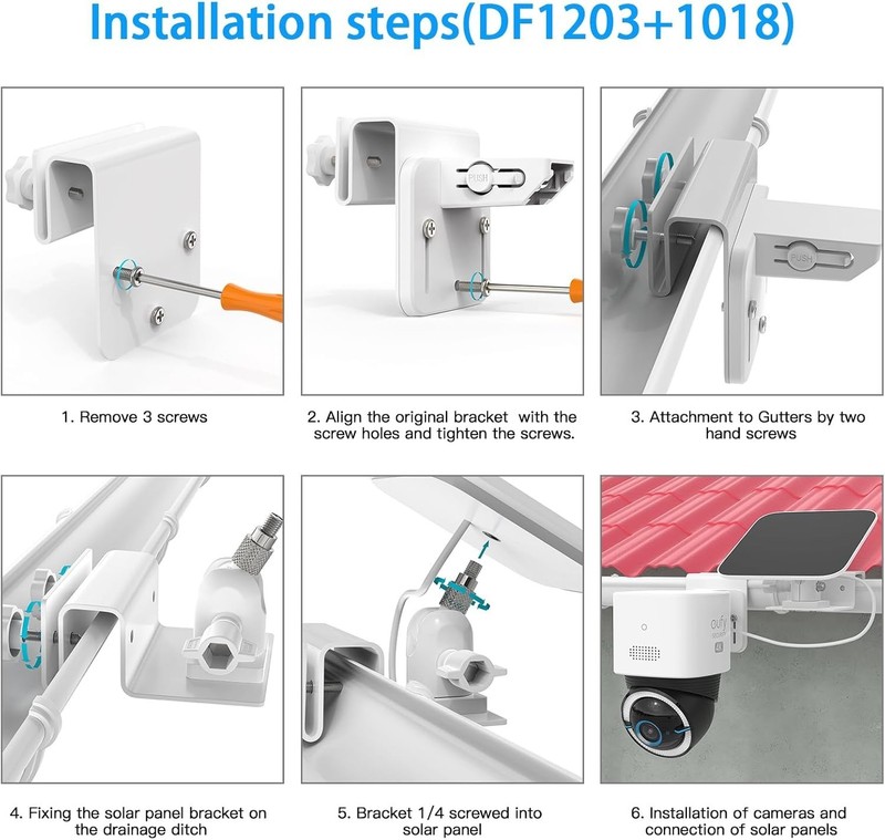 Outdoor Gutter Mount Compatible with Eufy Security 4G LTE Cam S330/SoloCam gallery