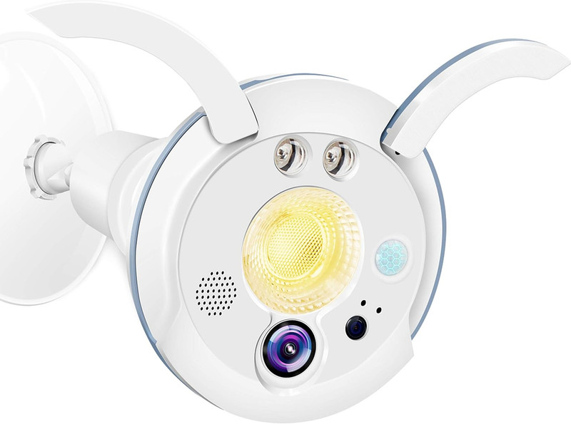 Floodlight Camera with Motion Sensor Light, Outdoor Security Camera 1080P, Flood
