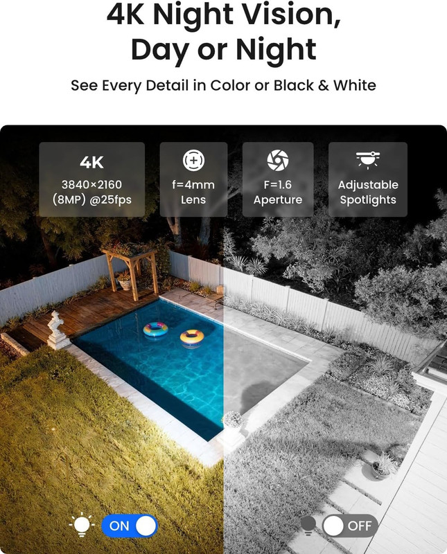Reolink 4K Security Camera System with PT Auto-Tracking, 355°Pan 50°Tilt, 4K Poe gallery