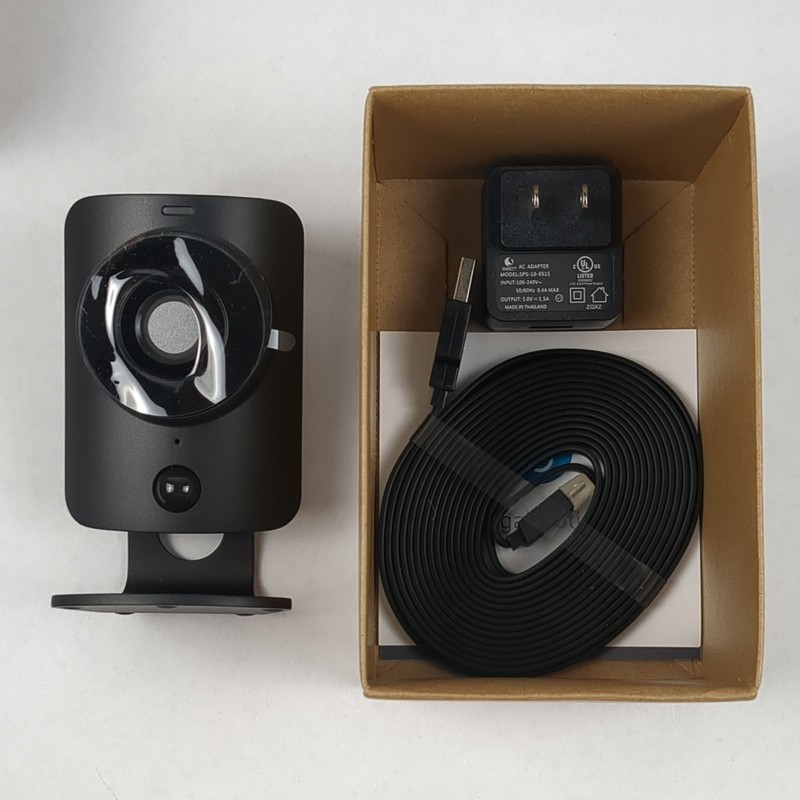 SimpliCam 1080p FHD Indoor IP Security Camera, Wired Wi-Fi, Black, Bracket gallery