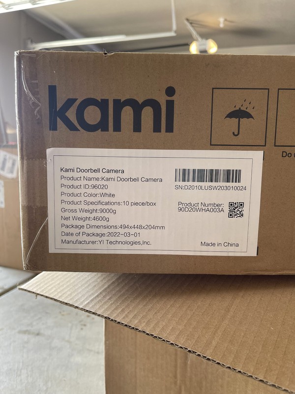 Kami Wi-Fi Video Doorbell Cameras (Lot of 40) HD Motion Detecton Weather Proof gallery