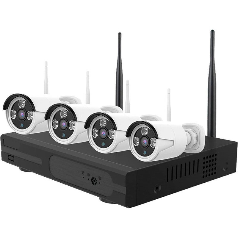Wireless System 5MPX NVR 4 IP Channels 4 Cameras Ahd