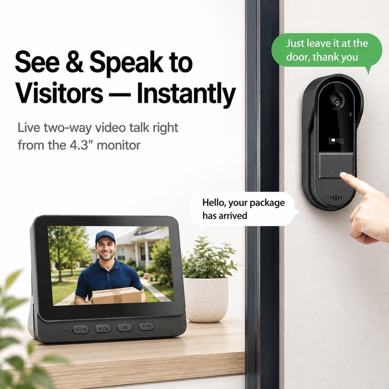 Doorbell Camera Wireless No Subscription Video Doorbell with Camera 1080P wit... gallery