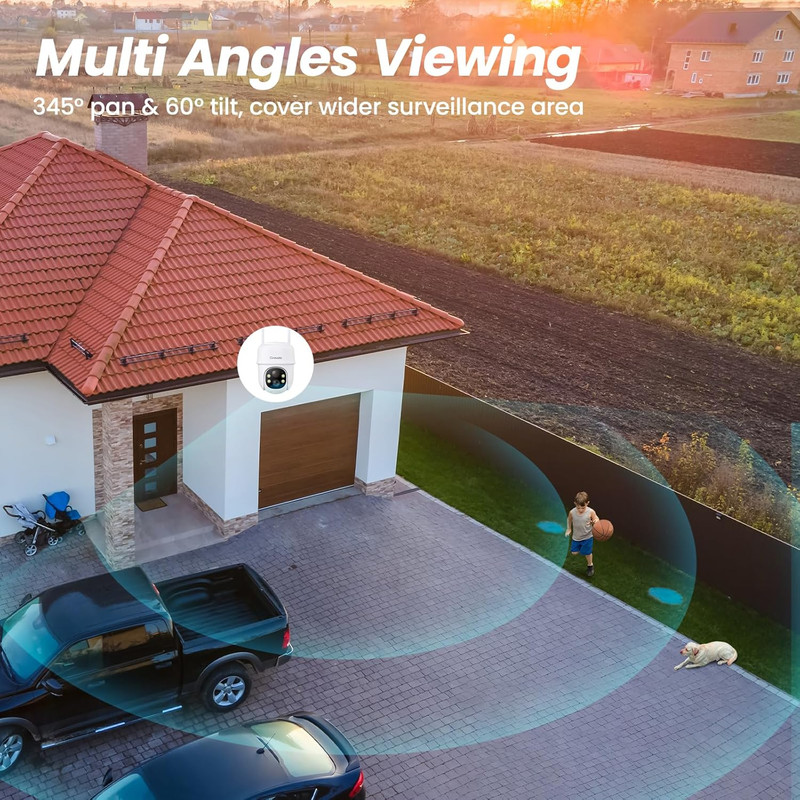 2K Cameras for Home Security-2.4G Wifi Outdoor Camera Wireless Solar/Battery Pow gallery