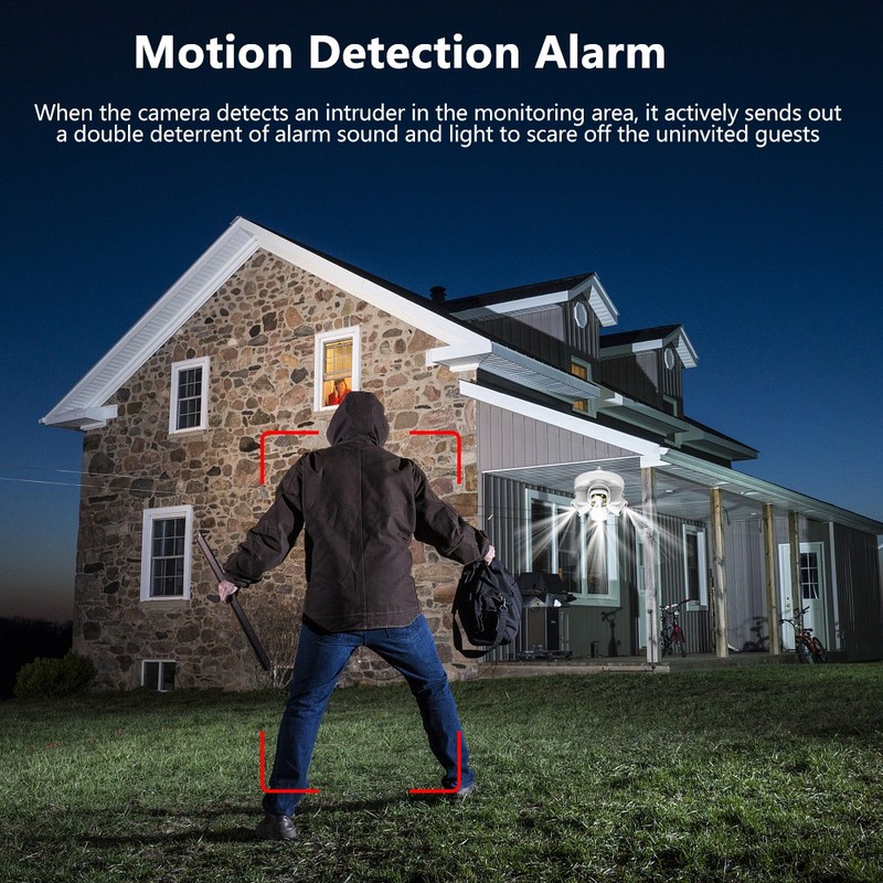 12MP Four Lens WiFi Home 10x Zoom Security Camera IP CCTV PTZ Color Night Vision gallery