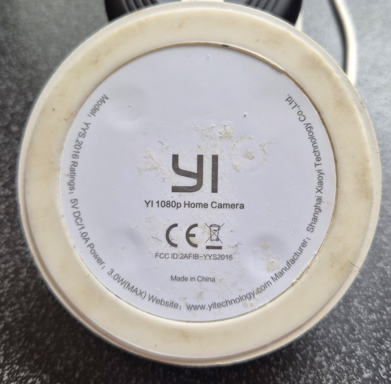 YI 1080p Home Camera Model YYS.2016 Ratings 5V DC 1.0A Power 3.0W (Max) YI Tech gallery