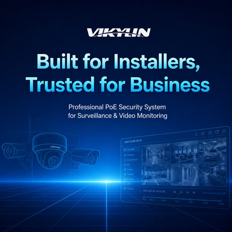 VIKYLIN 7/24 Recording Full Color Microphone POE 8MP Security IP Camera Outdoor gallery