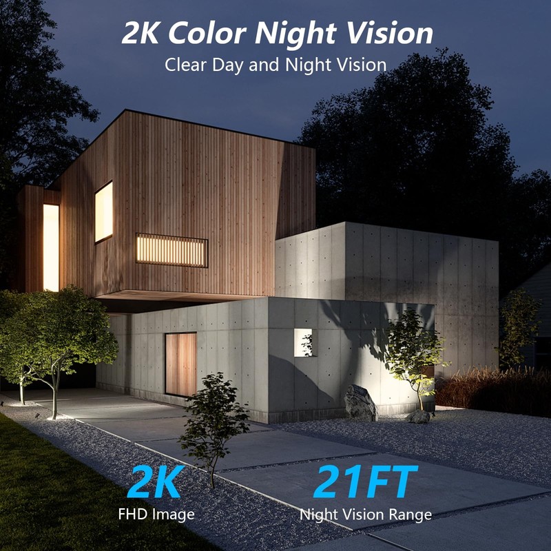 Security Cameras Wireless Outdoor, Dual Lens PTZ, 2.4G, B7 2Pack gallery