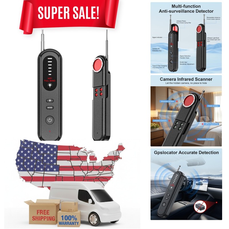 Advanced 4-in-1 Hidden Device Detector – Ideal for Hotels, Home, and Office Use