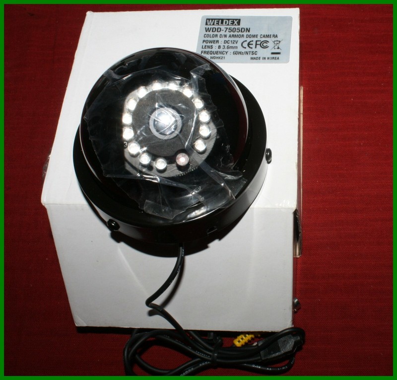 WELDEX WDD-7505DN HIGH RESOLUTION INDOOR DAY/NIGHT MINI-ARMOR DOME CAMERA