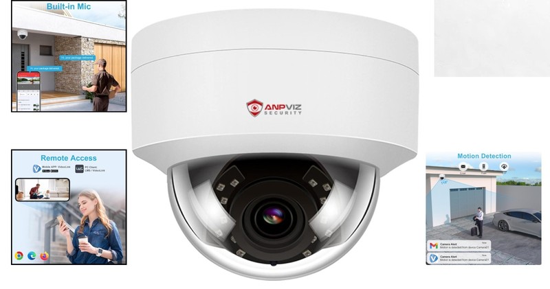 4MP Indoor/Outdoor Dome Camera - Wide Angle, Easy Install, Metal Housing gallery