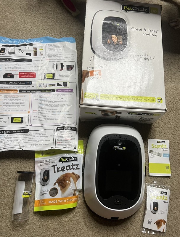 PetChatz HD: Two-Way Premium Audio and Video Pet Treat Camera for Parts READ