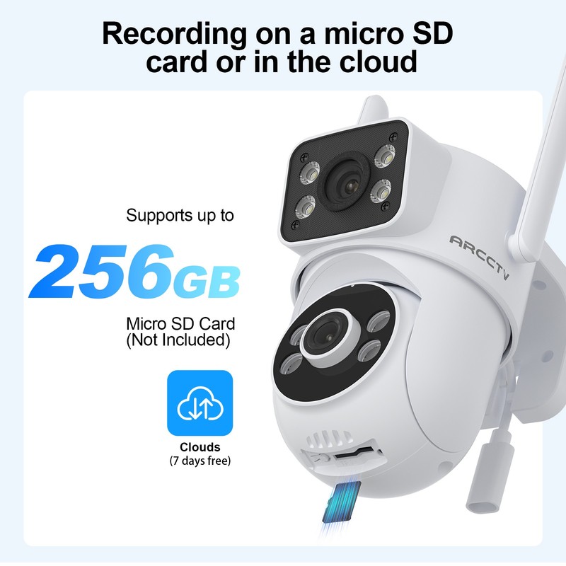 ARCCTV 4MP Dual Lens Security Camera System Home Night Vision Pan/Tilt Wireless gallery