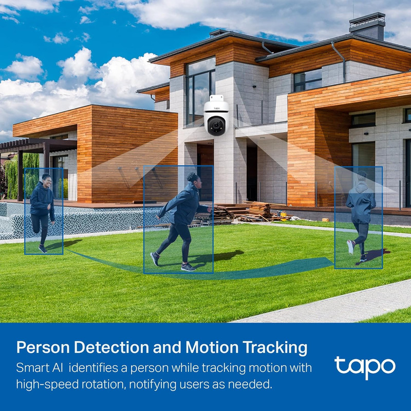 Tapo 1080P Outdoor Wired Pan/Tilt Security Wi-Fi Camera, 360° View, Motion Track gallery