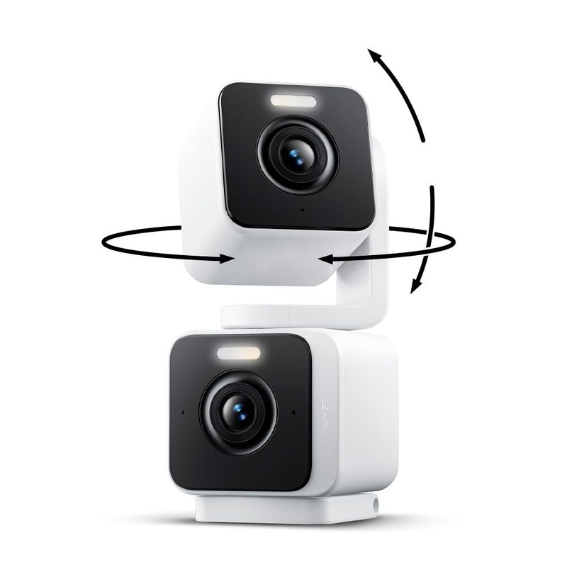 WYZE Duo Cam Pan Indoor/Outdoor IP65 2K 360° Pan/Tilt Smart Home Security Camera