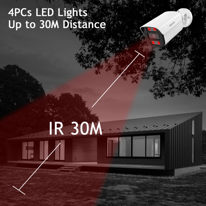 JENNOV 8MP PoE IP Security Camera Outdoor Human Detection Recording ONVIF IP66 gallery