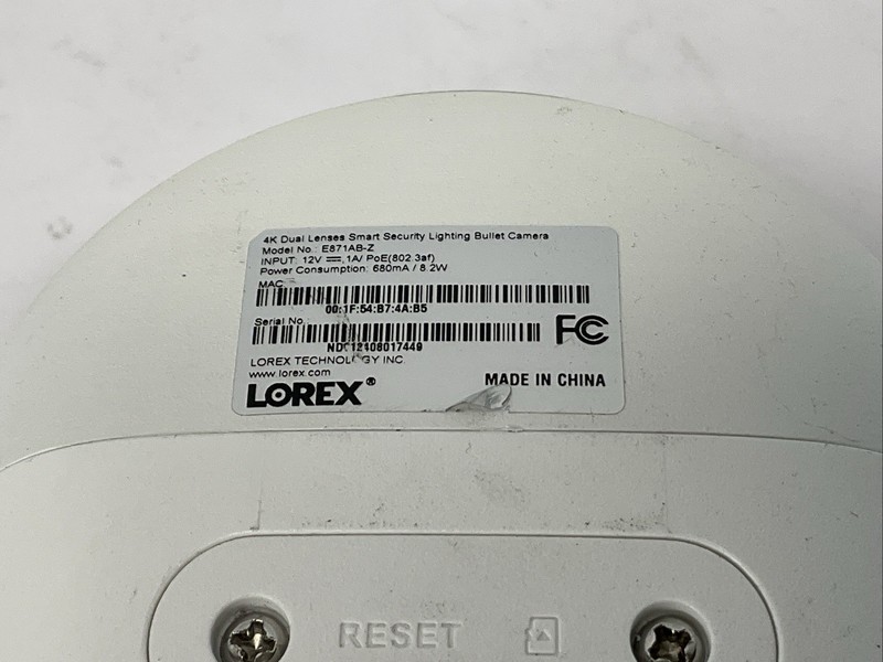 Lorex E871AB-Z 4K 8MP IP Dual Lens Outdoor Security Camera Smart Lighting gallery