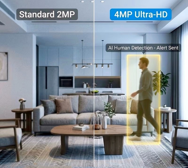 2K 4MP Indoor Security Camera with AI Tracking – No SD Card Included gallery