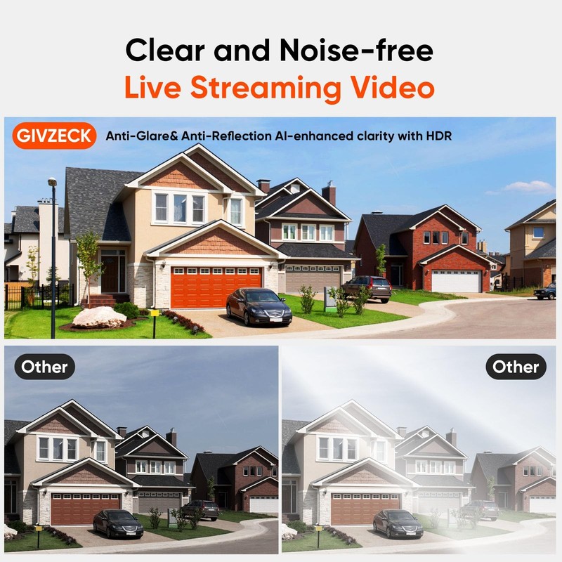 Window Camera, 3MP 2K Home Security Camera for Indoor Glass Monitoring, 2.4GH... gallery