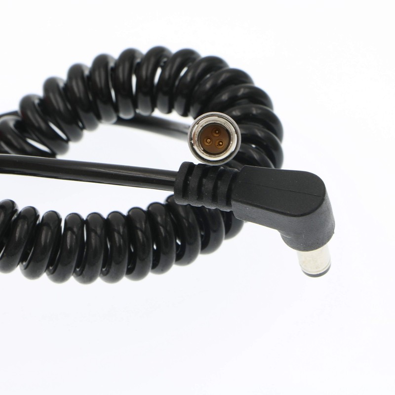 3 Pin Male To Right Angle DC Spring Coiled Power Cable For Tilta Cameras gallery