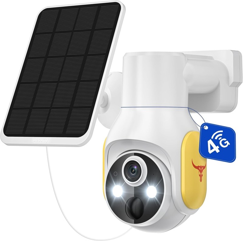 1080P Security Camera Wireless with Solar Panel, AI Human Detection, 2-Way Audio
