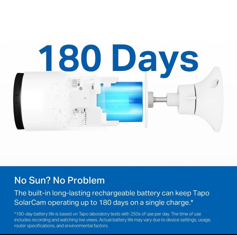 TP-Link 𝗧𝗮𝗽𝗼 SolarCam C402 Kit, Outdoor Battery Camera w/Solar Panel Base... gallery