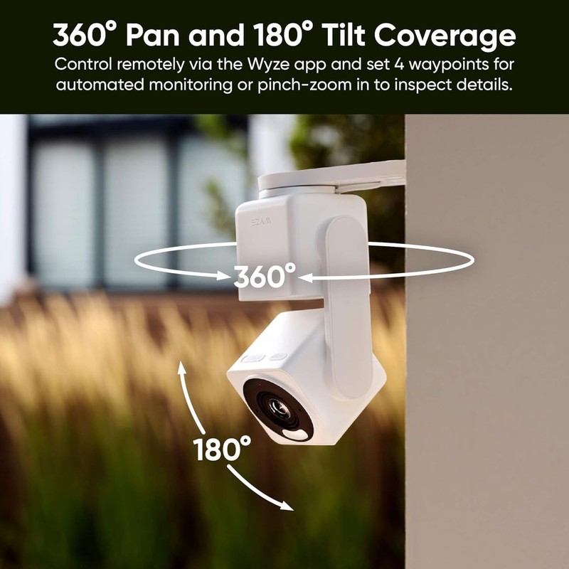 Wyze Cam Pan v4 4K Smart Security Camera, AI Indoor/Outdoor Camera with Color Ni gallery