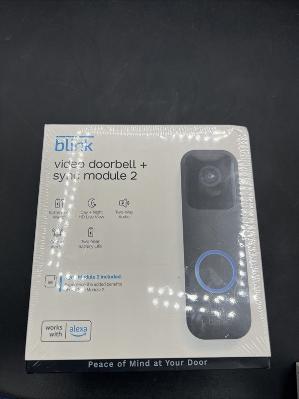 Blink Video Doorbell Plus Sync Module 2 – Battery or Wired -Smart Wi-Fi HD Video