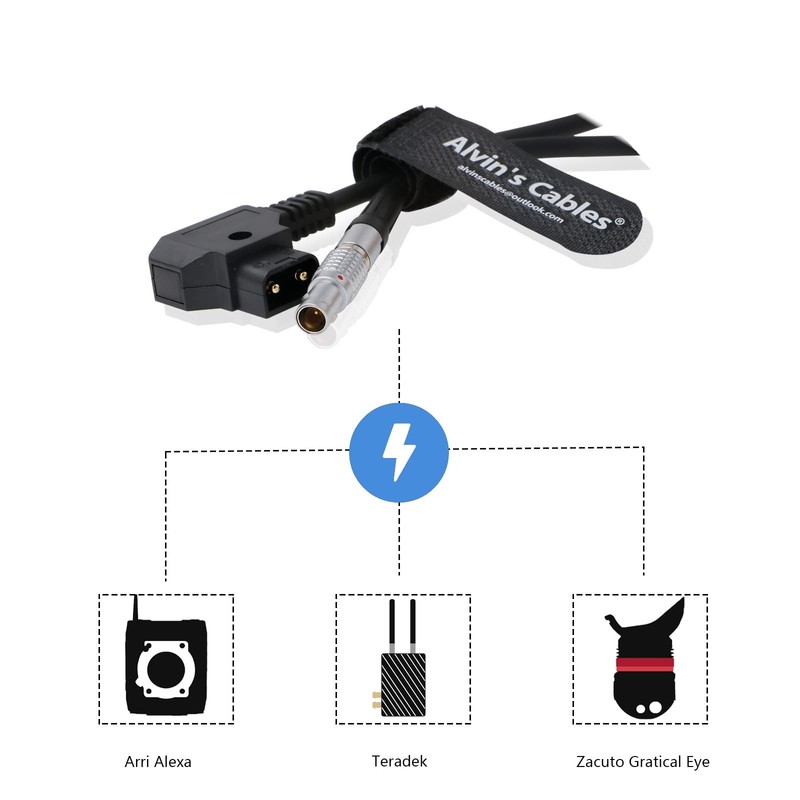 45cm 18 Inch DTap To 0B 2 Pin Power Cable For Blackmagic Pyxis Teradek gallery