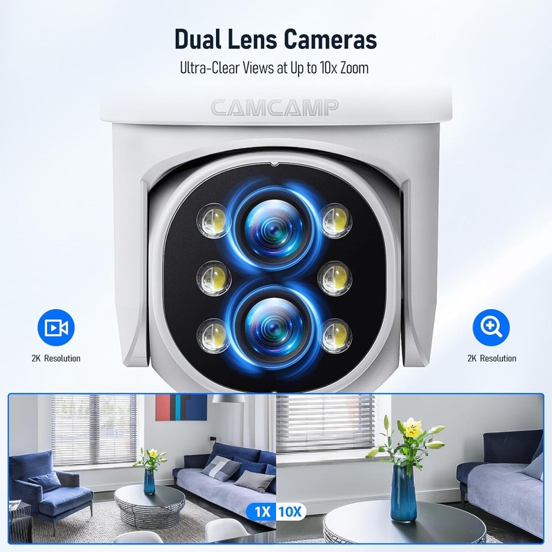 Camcamp Wireless Security Camera System Monitor 5MP 2 Lens gallery