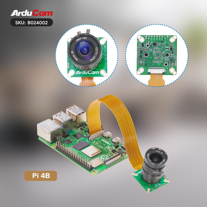 Arducam IMX477 Pi HQ Camera for Raspberry 5, camera+CS lens, color gallery