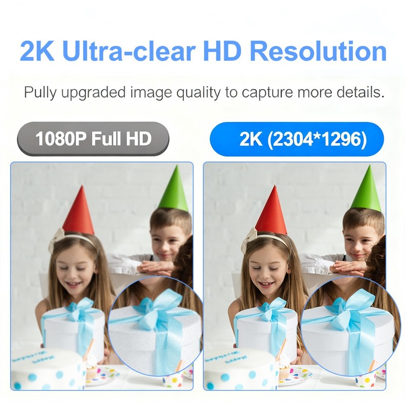 NEW 2K 3MP Window Camera WIFI Wireless Security Camera Color Night Vision US gallery