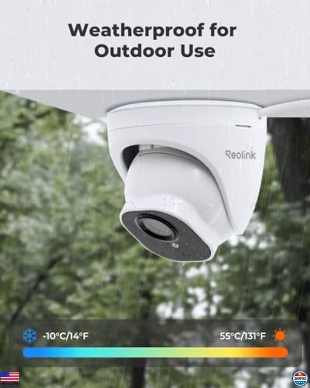 5MP Outdoor PoE Dome Security Camera, Night Vision, Smart Detection, 256GB SD gallery