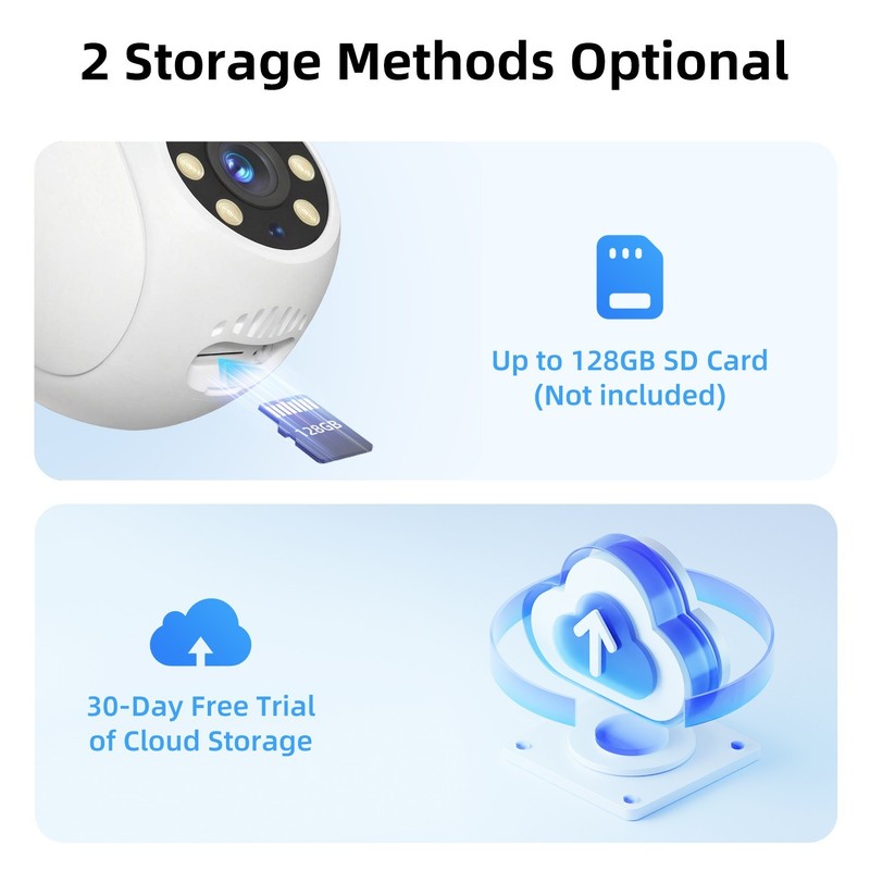 WiFi PTZ Security Camera System 4MP Outdoor Wireless 2Way Audio Waterproof gallery