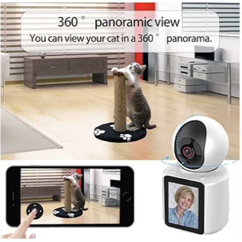 NEW in BOX - 2 Way Video Calling Indoor Camera w/ 2.8 inches Screen, 360" Wi-Fi gallery