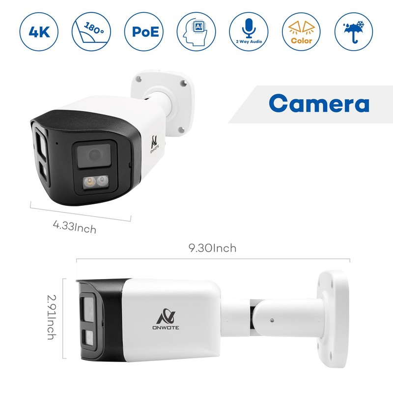 180° Dual-Lens 4K 8MP PoE IP Security Camera, 2 Way Audio, AI Human Vehicle D... gallery