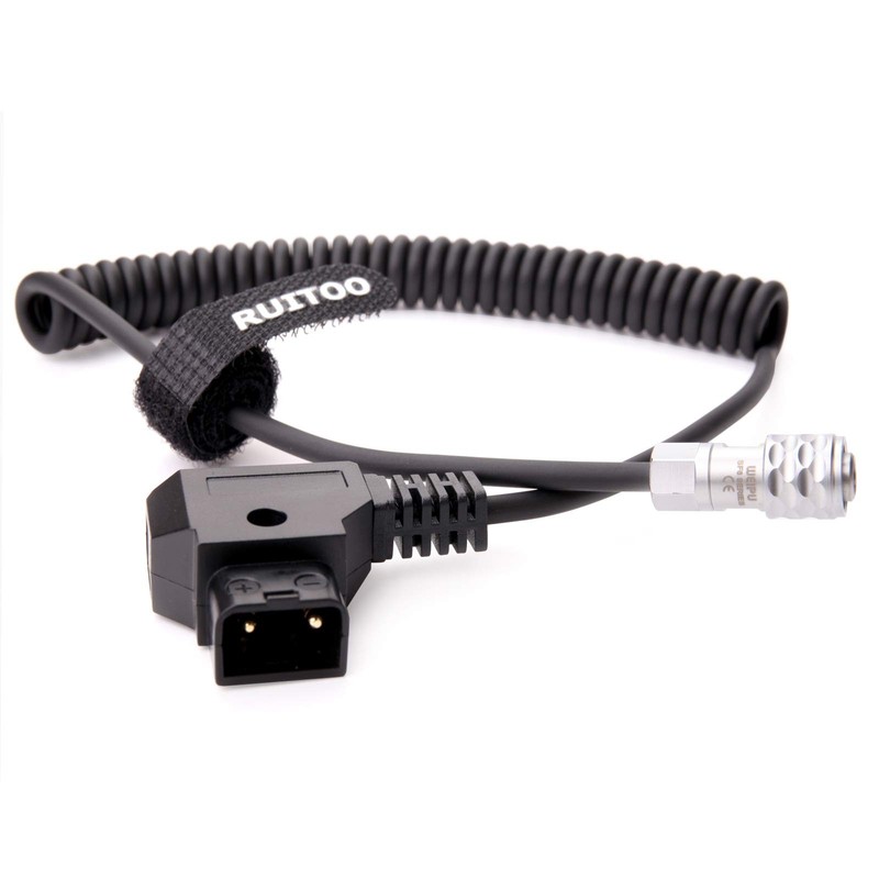BMPCC 4k/6k Coiled Cord Power Cable DTap Plug Weipu SF6 2 Pin Female Camera gallery
