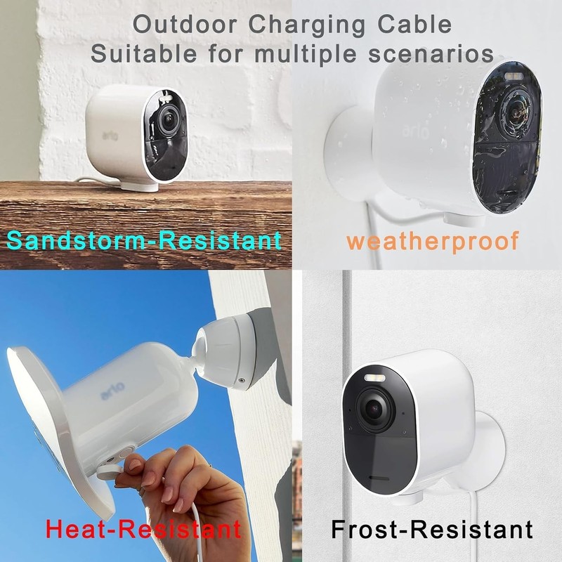 10FT Magnetic Camera Charger 2 Pack - Fast Charging Weatherproof Power Adapter gallery