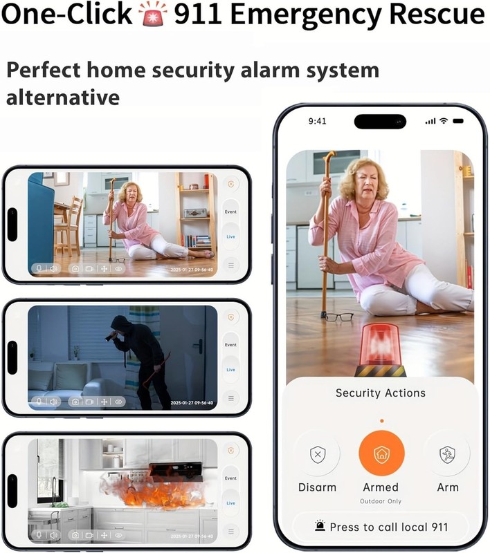 2K Home Security Camera with AI Text Recognition & Night Vision - Solar Powered gallery