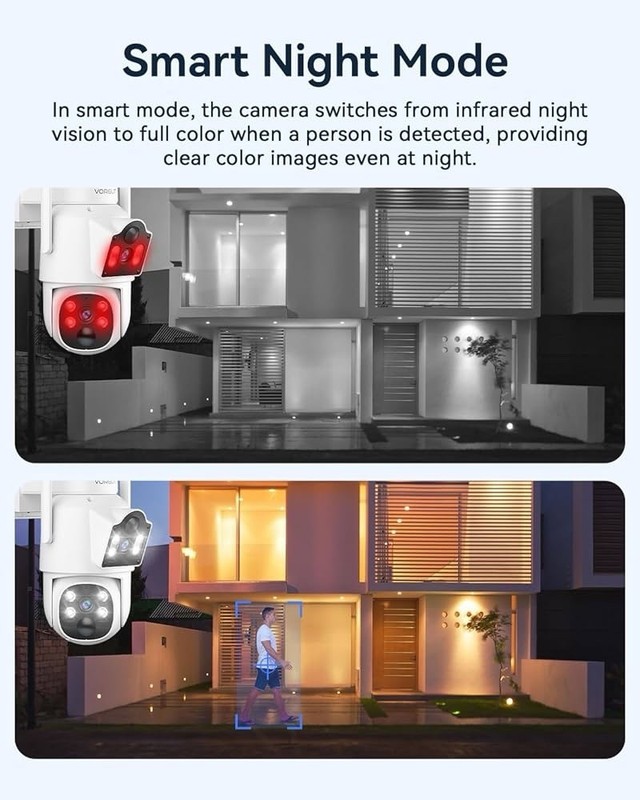 （YH1）4PCS Solar Security Camera System 4MP Dual Lens PTZ WiFi NVR 12” Monitor gallery
