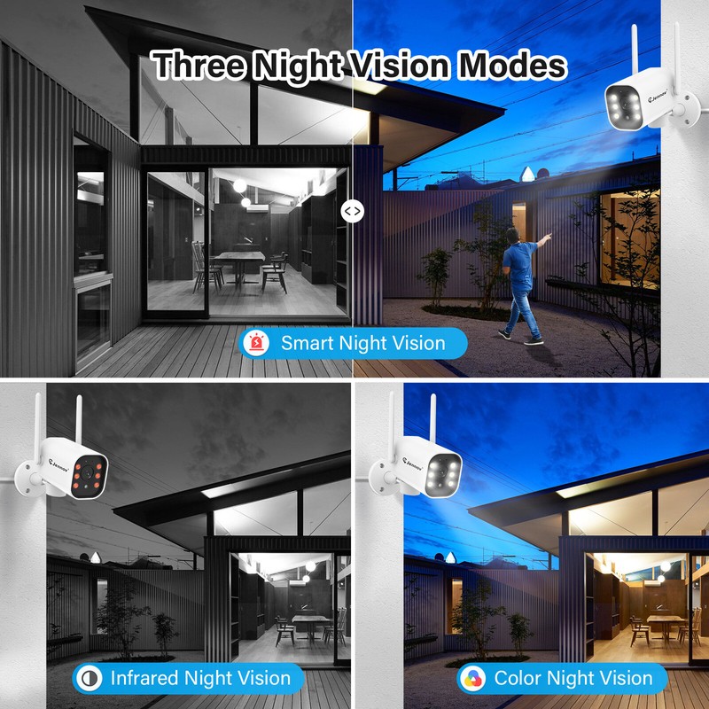 Indoor Outdoor Home 2.4/5G Wifi Security Camera Wireless Night Vision 3MP Camera gallery