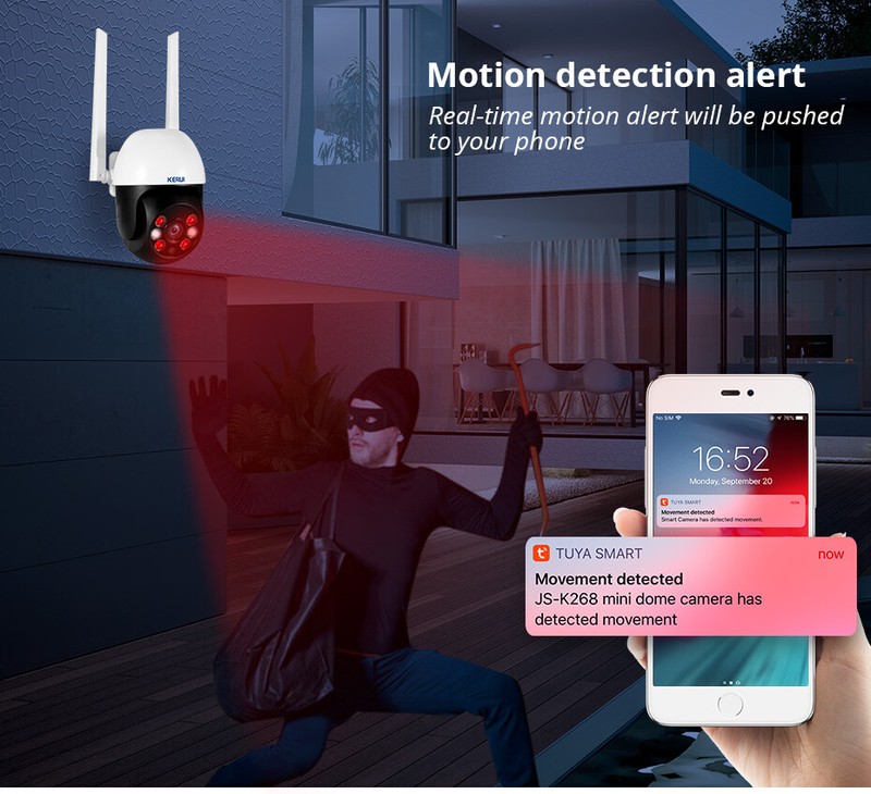 KERUI 5MP 8MP Cam Wireless Outdoor Smart WiFi Tuya APP IP Camera Home Security gallery