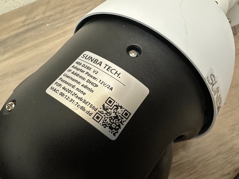 Sunba 405-D20X V2 Industrial Outdoor Security Camera 360 PTZ Dome Night Cam gallery