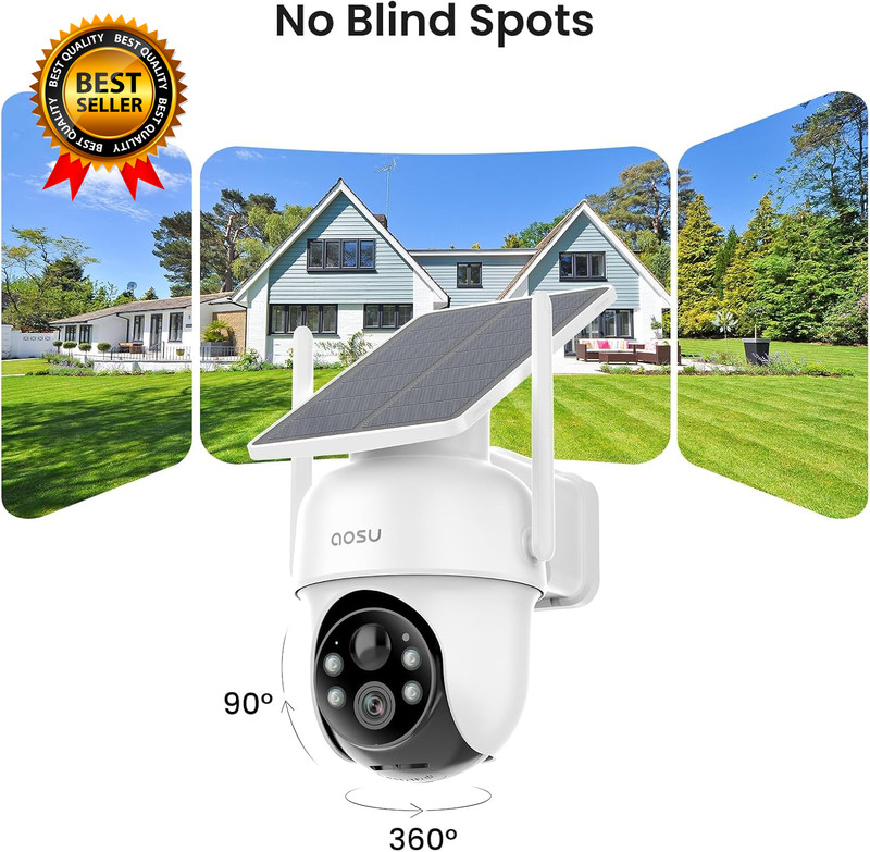 Security Cameras Outdoor Wireless 4 Cam-Kit No Subscription Solar-Powered Home gallery