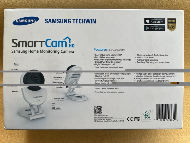 Samsung SNH-E6411BN Home SmartCam Full HD Wifi 1080p IP Cam w/microSD Slot - NEW gallery